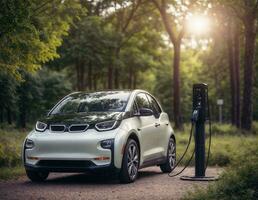 ai generado genérico eléctrico en el naturaleza antecedentes. ai generado foto