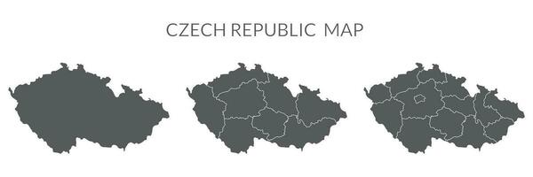 Czech Republic set in grey color vector