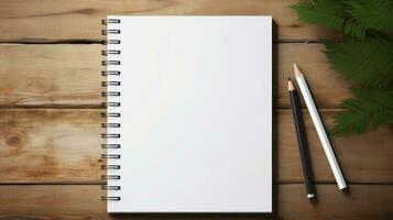 AI generated Notepad with blank front, photo