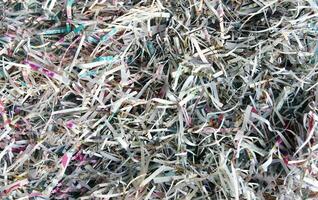 Finely shredded paper. photo