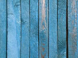 Blue wood background, old wooden wall, painted texture. photo