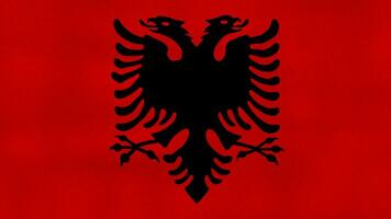 Albania country flag waving cloth Perfect Looping, Full screen animation 4K Resolution video