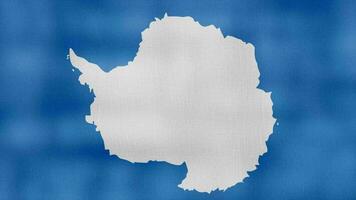 Antarktis Land Flagge winken Stoff perfekt Schleife, voll Bildschirm Animation 4k Auflösung. video