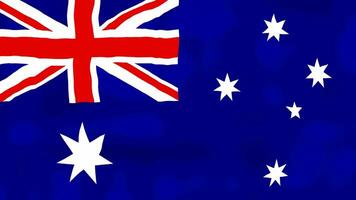 Australie drapeau agitant tissu parfait en boucle, plein écran animation 4k résolution video