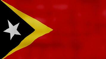 East Timor flag waving cloth Perfect Looping, Full screen animation 4K Resolution video