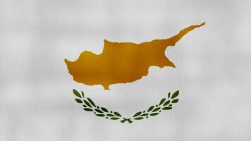 Cyprus flag waving cloth Perfect Looping, Full screen animation 4K Resolution video