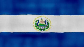 El Salvador flag waving cloth Perfect Looping, Full screen animation 4K Resolution video