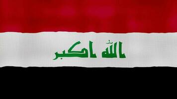 Iraq flag waving cloth Perfect Looping, Full screen animation 4K Resolution video