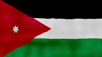 Jordânia bandeira acenando pano perfeito looping, cheio tela animação 4k resolução video