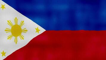 Philippinen Flagge winken Stoff perfekt Schleife, voll Bildschirm Animation 4k Auflösung video