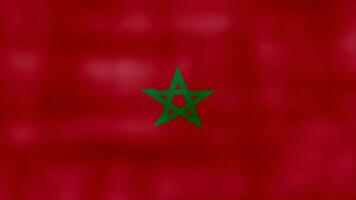 Marocco bandiera agitando stoffa Perfetto looping, pieno schermo animazione 4k risoluzione video