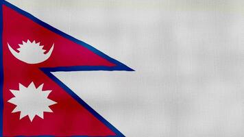 Nepal bandiera agitando stoffa Perfetto looping, pieno schermo animazione 4k risoluzione video