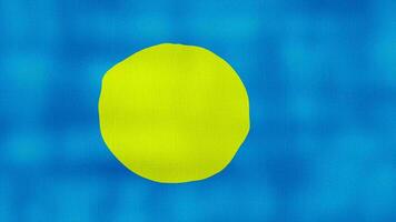 Palau flag waving cloth Perfect Looping, Full screen animation 4K Resolution video