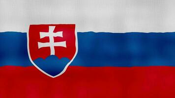 Eslovaquia bandera ondulación paño Perfecto bucle, lleno pantalla animación 4k resolución. video