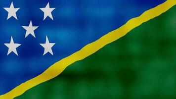 Solomon Islands flag waving cloth Perfect Looping, Full screen animation 4K Resolution. video