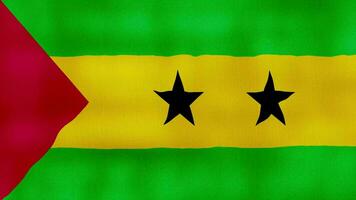 Sao Tome and Principe  flag waving cloth Perfect Looping, Full screen animation 4K Resolution video