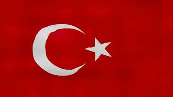 Turkey Flag waving cloth Perfect Looping, Full screen animation 4K Resolution. video