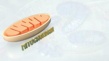 The Mitochondria for sci or health concept 3d rendering. photo