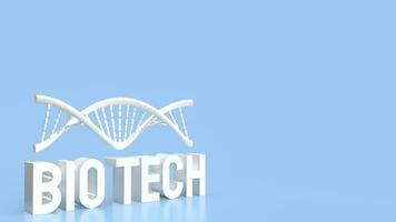 The Biotech and DNA for sci or technology concept 3d rendering photo