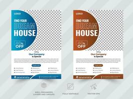 Modern Home Corporate Real Estate Flyer Design Free Vector