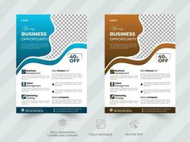 Corporate Business Flyer design vector template in A4, Business Presentation ,business promotion web banner template design, Business marketing flyer.