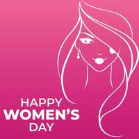 International Women's Day 8 march, Women's History Month banner. Flat vector illustration.