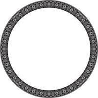 Vector round Indian patterns. National circle ornaments, borders, frames. monochrome decorations of the peoples of South America, Maya, Inca, Aztecs. Print for fabric, paper, textile.