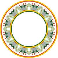 Vector round colored Egyptian ornament. Endless circle border, ancient Egypt frame