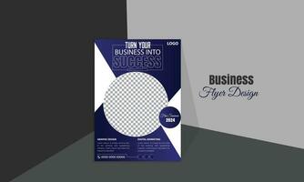 Vector simple corporate business flyer design template