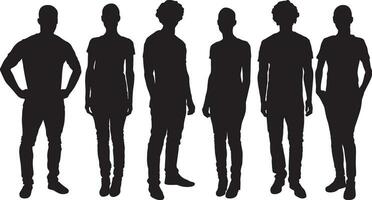 People Silhouette vector set 37