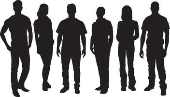 People Silhouette vector set 37