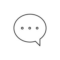 communication, chat, speak thin outline icon for website or mobile app vector