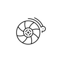 car clutch outline thin icon. balance symbol. good for web and mobile app vector