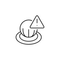 air bag savety car outline thin icon. balance symbol. good for web and mobile app vector