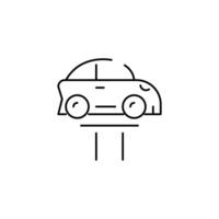 car workshop outline thin icon. balance symbol. good for web and mobile app vector