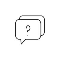 question outline icon for website or mobile app vector