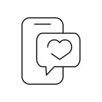 positive reply outline icon for website or mobile app vector