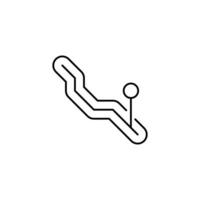 gear transmission car outline thin icon. balance symbol. good for web and mobile app vector