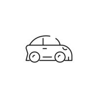 car side persective outline thin icon. balance symbol. good for web and mobile app vector