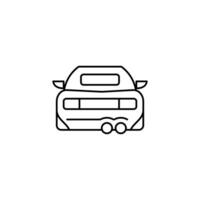 car back side outline thin icon. balance symbol. good for web and mobile app vector