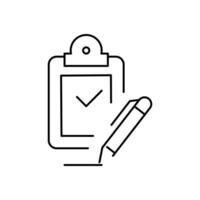 survey outline icon for website or mobile app vector