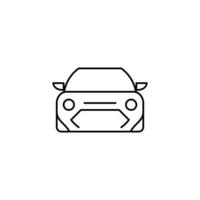 car outline thin icon. balance symbol. good for web and mobile app vector