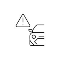 car alert outline thin icon. balance symbol. good for web and mobile app vector