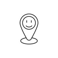 location mark thin outline icon for website or mobile app vector