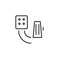 car pedal outline thin icon. balance symbol. good for web and mobile app vector