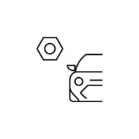 bolt vehicle outline thin icon. balance symbol. good for web and mobile app vector
