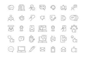 feedback related outline icon pixel perfect designed for web or mobile app, vector outline icon design