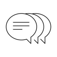 comments thin outline icon for website or mobile app vector