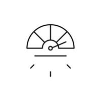 speed meter outline thin icon. balance symbol. good for web and mobile app vector