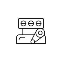 super charger outline thin icon. balance symbol. good for web and mobile app vector